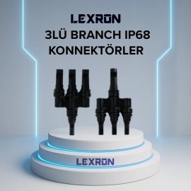 3'lü Set Üçleme Mc4 Konnektör  (1 Erkek 1 Dişi Soket) Lexron
